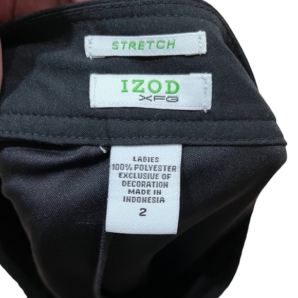 IZOD XFG Black Stretch Golf Skort with Pockets & Tee Holder Sz 2 - Picture 8 of 8